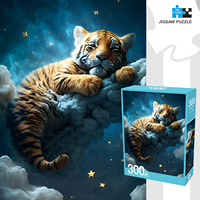 Puzzles pour adultes et enfants, 300 pièces, Puzzles bébé, Tigre, Jeux familiaux, Jouet pour la maison, Décoration artistique, 15 po x 10 po 1